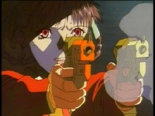 Sawa, packing heat, from Kite: Director's Cut