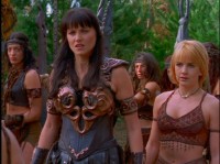 Lucy Lawless and Renee O'Connor from Xena: Warrior Princess, Season 6 Lucy Lawless and Renee O'Connor from Xena: Warrior Princess, Season 6