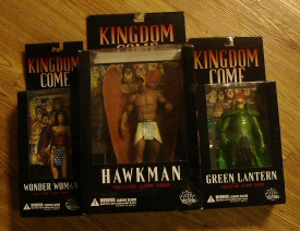 Green Lantern, Hawkman and Wonder Woman action figures from Kingdom Come by DC Direct