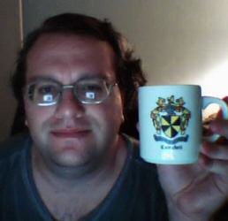 ScottC, drinking coffee