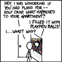 How many playpen balls would it take to fill your apartment?